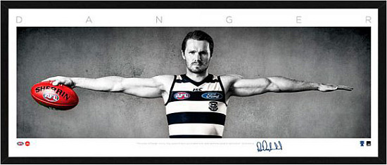  AFL – Geelong Cats – Patrick Dangerfield - Framed Mini Wings Lithograph - S1
