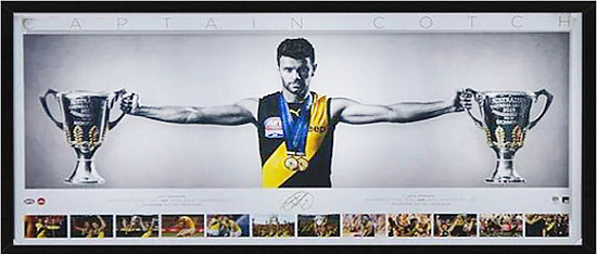 AFL – Richmond Tigers – Trent Cotchin Framed Mini Wings Lithograph - S1