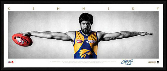 AFL – West Coast Eagles – Josh Kennedy Framed Mini Wings Lithograph - S1