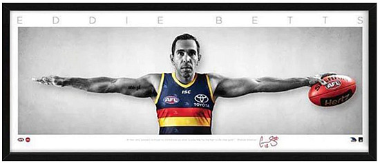 AFL –Adelaide Crows – Eddie Betts - Framed Mini Wings Lithograph - S1