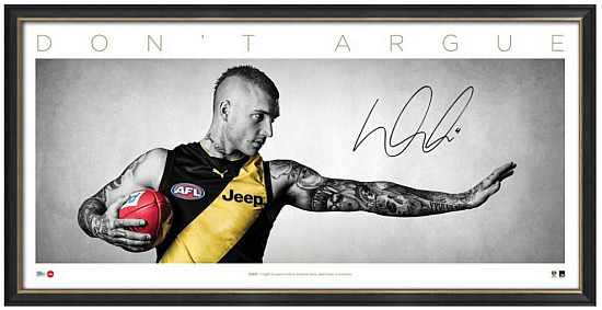 AFL – Richmond Tigers – Dustin Martin - Don't Argue - Framed and Signed Wings - S1